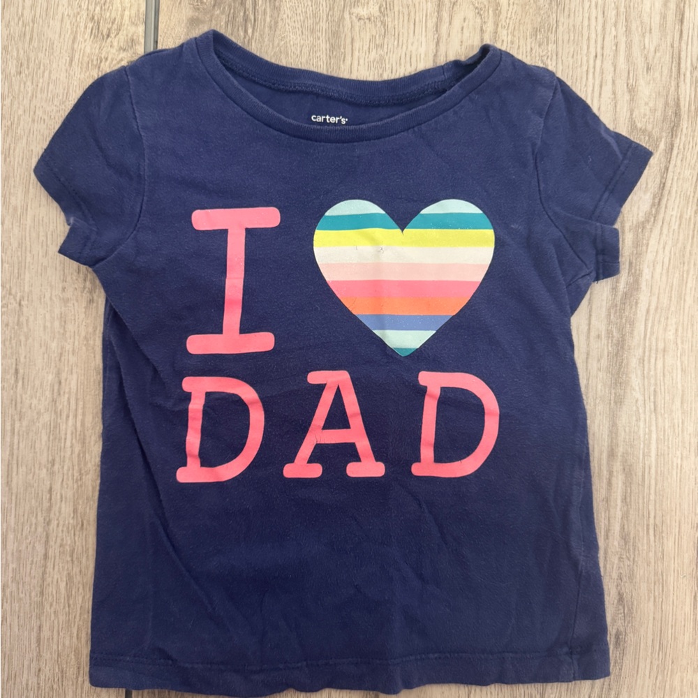 Carter's Navy I Love Dad Tee - Short Sleeve
